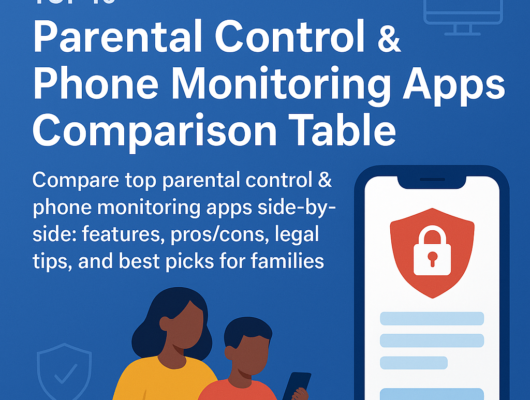 Top 10 Parental Control & Phone Monitoring Apps Comparison Table