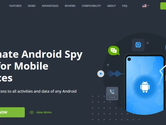 Screenshot of the mSpy Android Tracking landing page hero section.