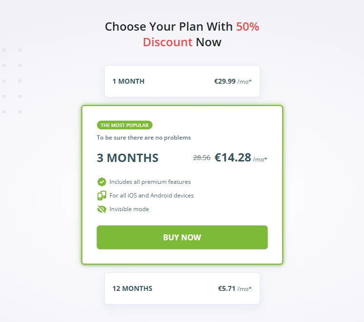 Screenshot of the mSpy Offers – Discount landing page hero section.