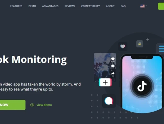 Screenshot of the mSpy TikTok Tracking landing page hero section.