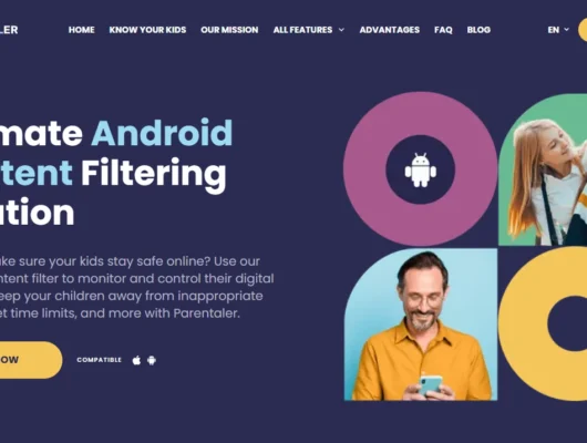 Screenshot of the Parentaler Default URL landing page hero section.