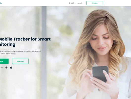Screenshot of the uMobix Default URL landing page hero section.